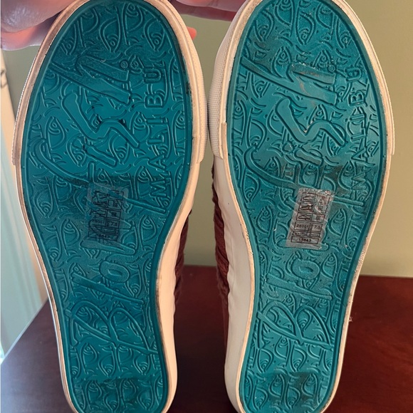 Rust Frayed Slip-On Sneakers - Picture 5 of 6